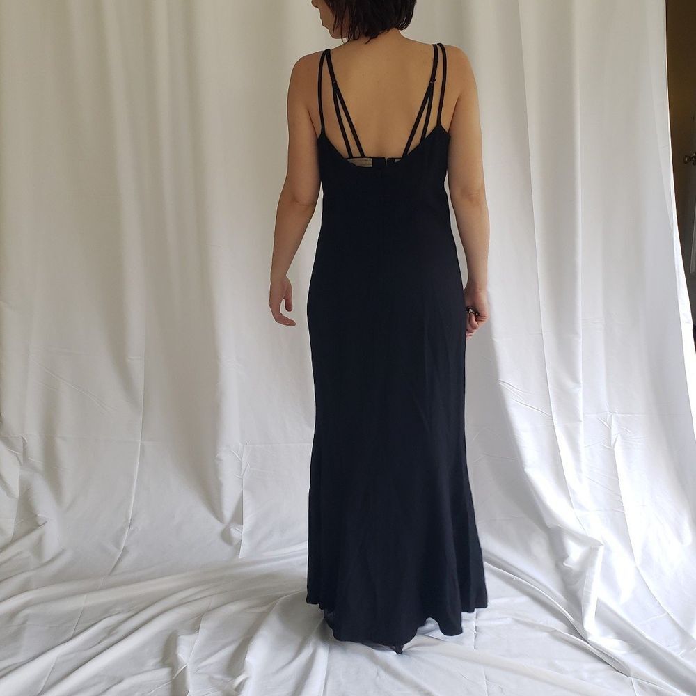 Y2K Jessica McClintock Black Slinky Gown - Picture 3 of 4